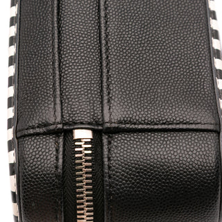 Chanel Small Caviar Striped CC Filigree Vanity Case