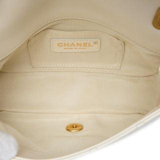 Chanel Mini Quilted Calfskin Crystal Pearls Chain Flap