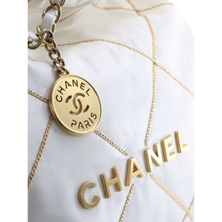 Chanel Small Quilted Shiny Calfskin 22 Handbag