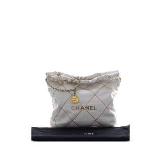 Chanel Small Quilted Shiny Calfskin 22 Handbag