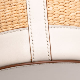 Prada City Calf Trimmed Paglia Bucket Bag