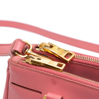 Prada Small Saffiano Lux Galleria Double Zip Satchel