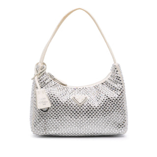 Prada Mini Satin Crystal Re Edition 2000 Shoulder Bag