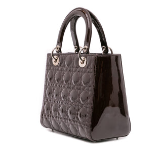 Dior Medium Patent Cannage Lady Dior