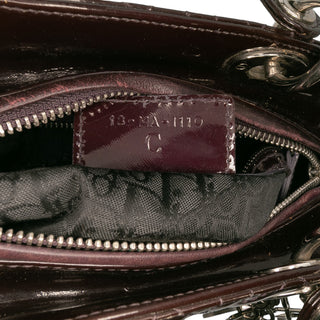 Dior Medium Patent Cannage Lady Dior