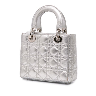 Dior lady Small Metallic Grained