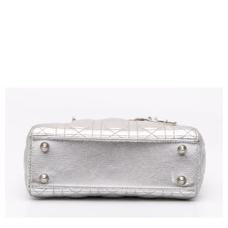 Dior lady Small Metallic Grained