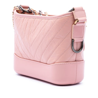 Chanel Small Chevron Aged Calfskin Gabrielle Hobo