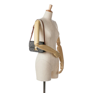 Celine Triomphe Coated Canvas Claude Shoulder Bag