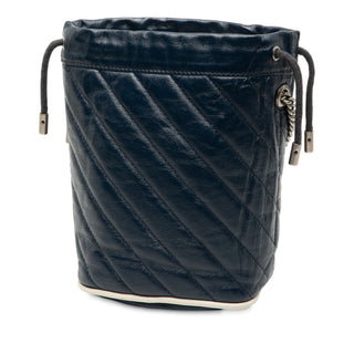 Gucci Mini GG Marmont Matelasse Diagonal Leather Torchon Bucket Bag