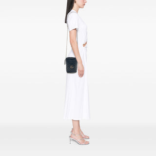 Gucci Mini GG Marmont Matelasse Diagonal Leather Torchon Bucket Bag