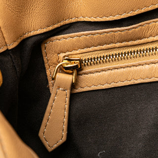 Fendi Zucca Embossed Leather Baguette Satchel