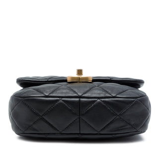 Chanel Mini Quilted Lambskin Lacquered Chain Flap