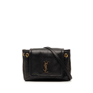 Saint Laurent Mini Quilted Lambskin Monogram Nolita Bag