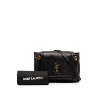 Saint Laurent Mini Quilted Lambskin Monogram Nolita Bag