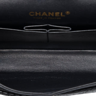 Chanel Medium Classic Chevron Calfskin Pleated Double Flap
