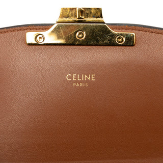 Celine Teen Triomphe Coated Canvas and Calfskin Triomphe Crossbody