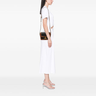 Celine Teen Triomphe Coated Canvas and Calfskin Triomphe Crossbody