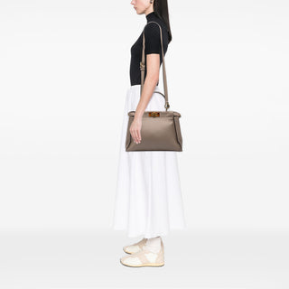 Fendi Medium Leather Peekaboo Iconic Satchel
