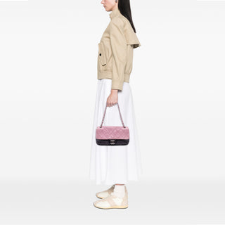Chanel Medium Bicolor Lambskin and Calfskin CC Chain Flap