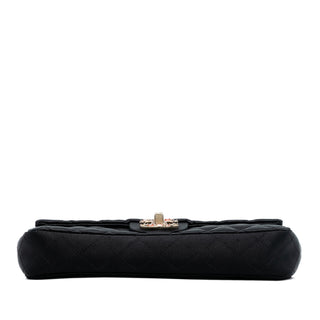 Chanel Quilted Satin Precious Jewel East West Flap