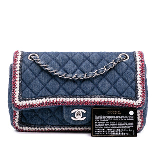 Chanel Quilted Denim Classic Single Flap