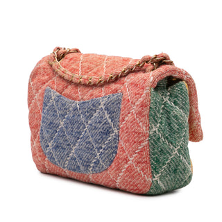 Chanel  Medium Multicolor Quilted Jersey Flap