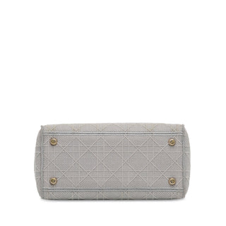 Dior Medium Embroidered Canvas Cannage Lady D Lite