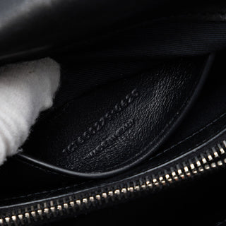Saint Laurent Medium Chevron Embossed Leather Monogram College Satchel