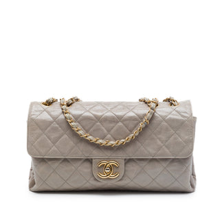 Chanel Jumbo CC Quilted Crumpled Calfskin Straight Flap