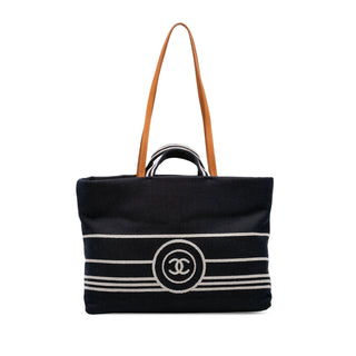 Chanel CC Large Denim Shopping Tote
