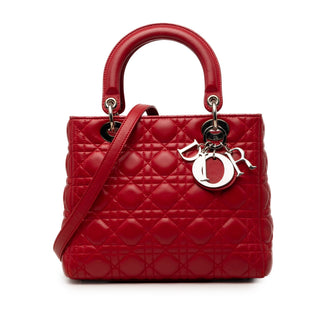Dior Medium Lambskin Cannage Lady Dior