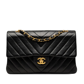Chanel Medium Classic Chevron Lambskin Double Flap