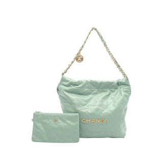Chanel Small Quilted Shiny Calfskin 22 Handbag