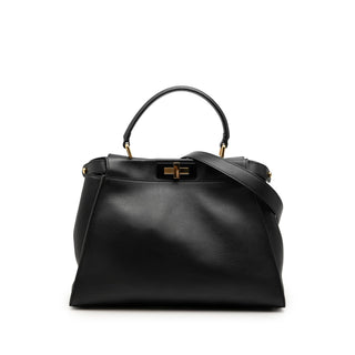 Fendi Medium Leather Selleria Peekaboo Iconic Satchel