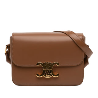 Celine Teen Shiny Calfskin Triomphe Crossbody