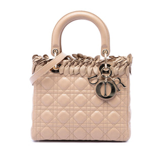Dior Medium Lambskin Cannage Bow Lady D