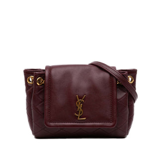 Saint Laurent Mini Quilted Lambskin Monogram Nolita Bag