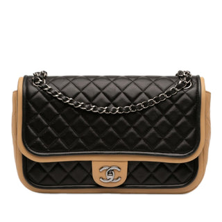 Chanel Jumbo Classic Bicolor Lambskin Twist Flap
