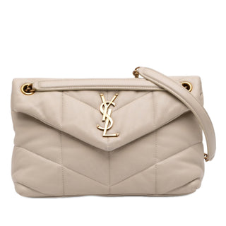 Saint Laurent Small Matelasse Lambskin Monogram LouLou Puffer Shoulder Bag