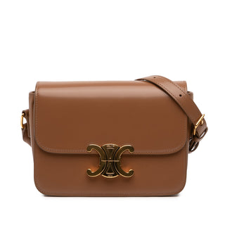 Celine Teen Shiny Calfskin Triomphe Crossbody