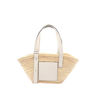 LOEWE Small Raffia Anagram Basket Tote