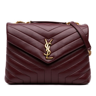 Saint Laurent Medium Matelasse Calfskin Monogram LouLou Shoulder Bag