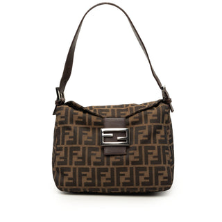 Fendi Zucca Canvas Double Flap Mamma