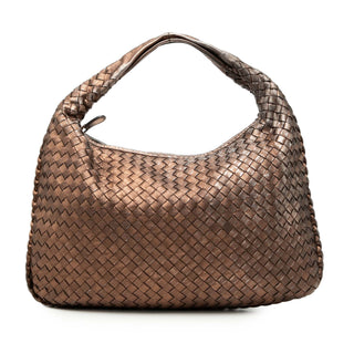 Bottega Veneta Small Metallic Nappa Intrecciato Veneta Hobo