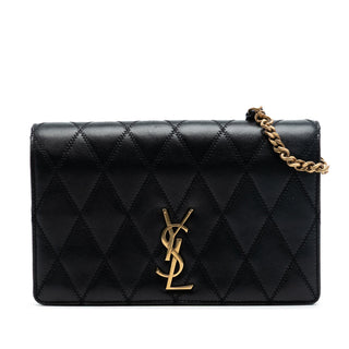 Saint Laurent Diamond Quilted Lambskin Angie Chain Bag