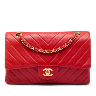 Chanel Medium Classic Chevron Lambskin Double Flap