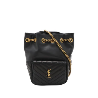 Saint Laurent Mini Chevron Lambskin Joe Bucket Bag