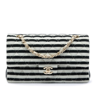Chanel Medium Classic Jersey Coco Sailor Double Flap