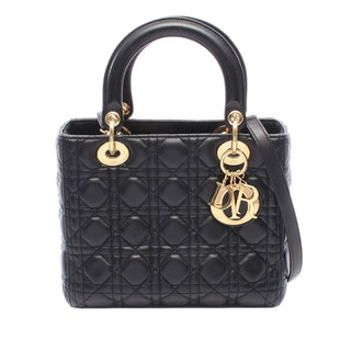 Dior Medium Lambskin Cannage Lady Dior